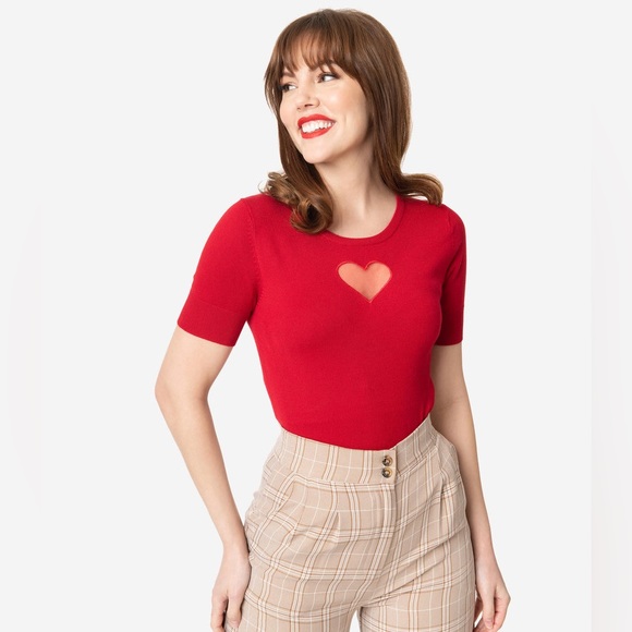 Hell Bunny Sweaters - ❌❌SOLD❌❌Hell Bunny Keyhole Heart Sweater - M